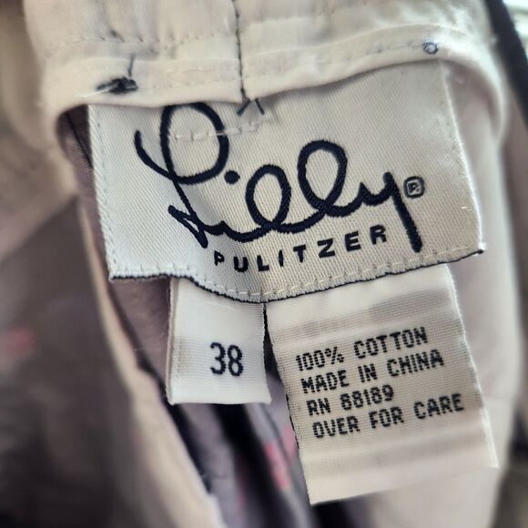 Lilly Pulitzer Vintage Mens Watermelon Print Pleated Front Khaki Shorts 38 - Picture 5 of 5